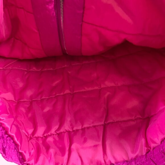 Andy Johns Nylon Parachute Jacket Womens M Magenta 80s Windbreaker Retro Zip Up - Picture 9 of 16